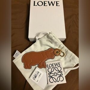 LOEWE Leather Key charm Hippopotamus design